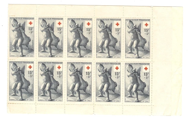 CARNET FRANCE BC145 DE TIMBRES POUR AFFRANCHIR 10 LETTRES 20g CROIX-ROUGE