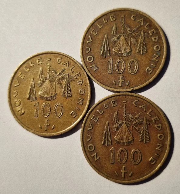 Nouvelle Caledonie, Lot De 6 Pieces De Monnaies (Livraison Gratuite)