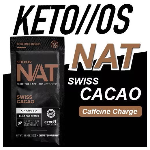 Pruvit keto OS NAT Swiss Cacao cafeína Cetonas Exógenas Diet Cetogénica