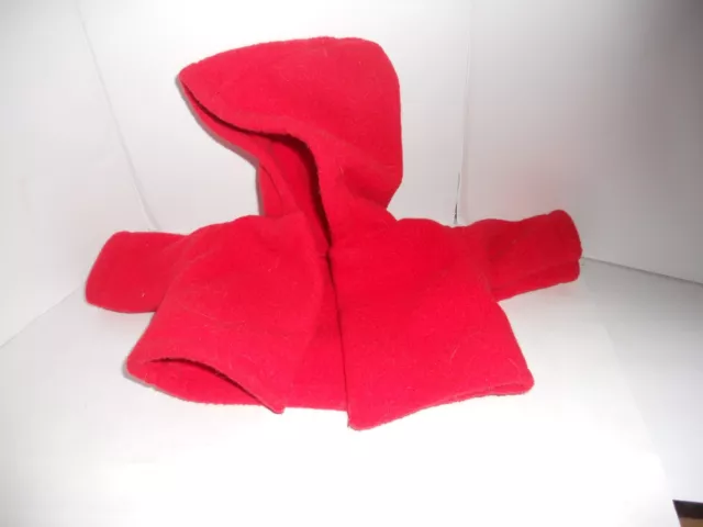 BTB Doll Red Plush Jacket 18" Wide 6" Long Back