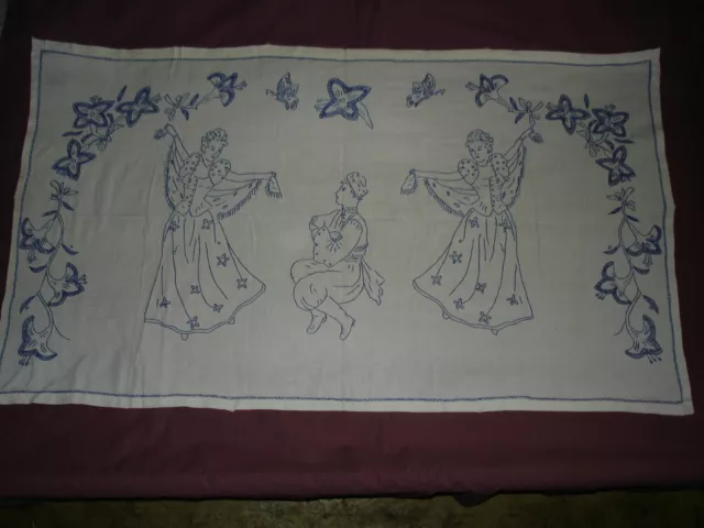 Beautiful Vintage Hand Embroidered Tapestry  130cm/75cm(51''x29.5'') #0654