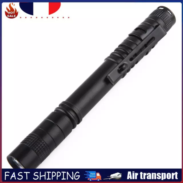 Mini Pen Light XPE R3 Torch Waterproof Clip Pocket Outdoor LED Flashlight FR