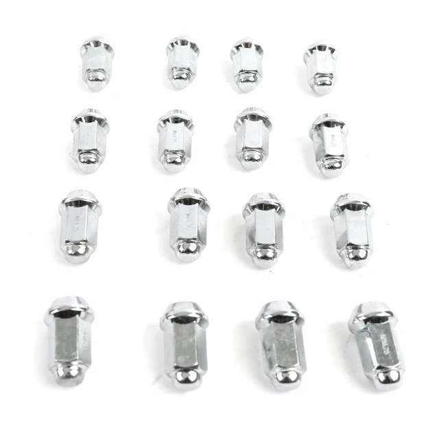 ITP ALUG14BX Lug Nuts Conical Seat Bulge 10mmx1.25 RH Thread Steel Chrome SetOf1