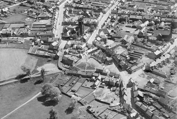 Bathgate, general view, Bathgate High Church Scotland 1930s OLD PHOTO