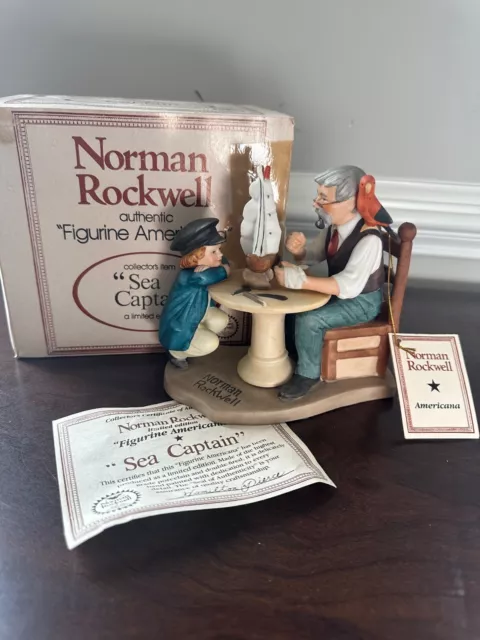 1981 Norman Rockwell Limited Edition "Sea Captain" Authentic Figurine Americana