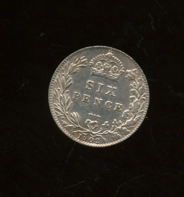 1902 Great Britain 6 Pence Silver Maundy Money  2-225