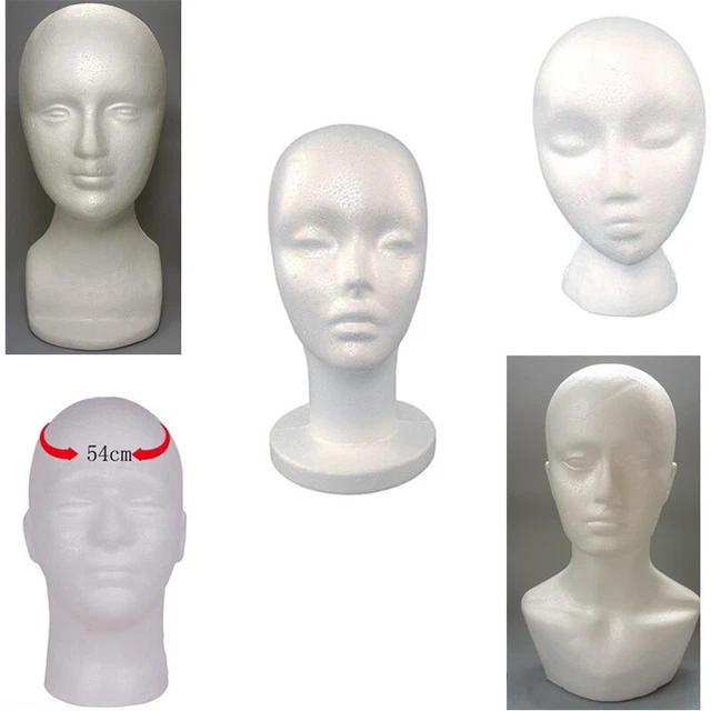 Per Cappello Occhiali Parrucca Supporto Display Maschio E Donna Schiuma Testa Manichino Modello F2