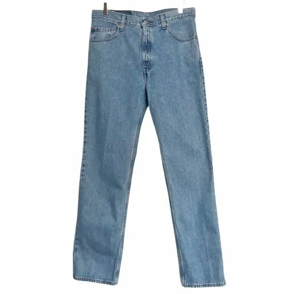 Levi's Vintage 505 High Rise Light Wash Denim Straight Leg Jeans Size 34