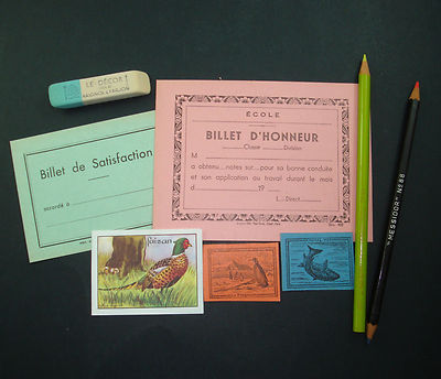 ECOLE SCOLAIRE ANCIEN CAHIER METHODIQUE LECTURE BON POINT CRAYON REGLE lot V5 