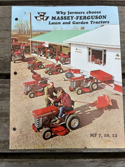 Massey Ferguson LGT Lawn and Garden Tractor Color Ad Sales Brochure MF 7 10 12