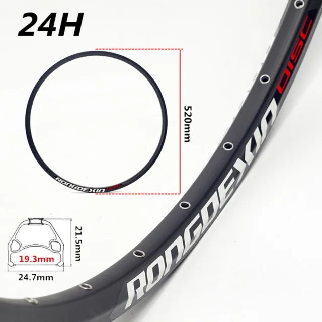 24 Inch Mountain-bike Bicycle Wheel Rim 24/28/32/36 Hole Double Disc Wheel Rim