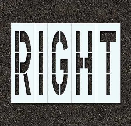 RAE STL-116-74821 Pavement Stencil,Right,48 in