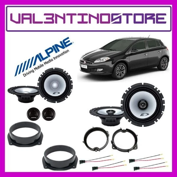 Kit 6 Casse Altoparlanti Alpine - Fiat Bravo - Anteriori e Posteriori 165mm + Tw