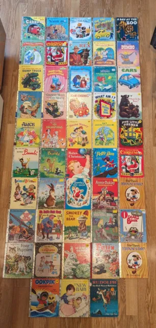 Lot of 48 Little Golden Books Vintage Kids Classics Disney Mixed