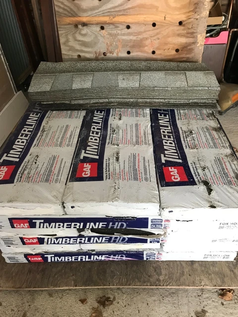 GAF TimberlineHD, 19 Bndl, 633 SQFT Fox Hollow Gray, Asph.Shingle, Garage stored