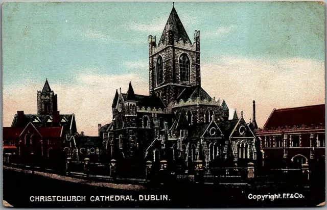 c1910 DUBLIN IRELAND CHRISTCHURCH CATHEDRAL UNPOSTED POSTCARD 34-304