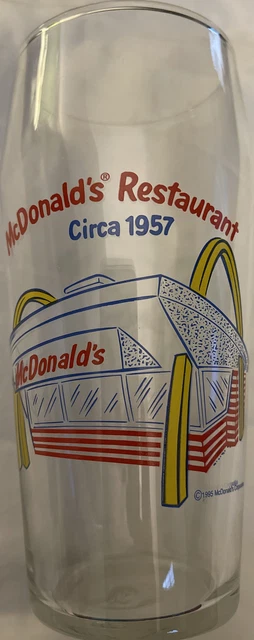 Vintage 1995 MCDONALD'S Hamburger Restaurant Circa 1957 Glass Tumbler NL9