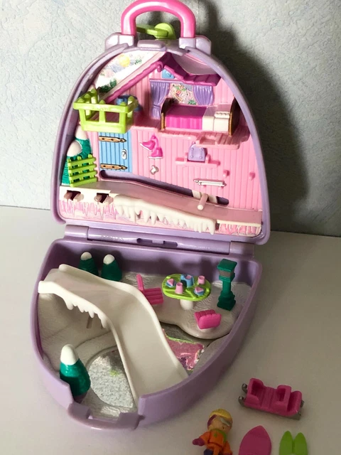 Valise Polly Pocket Bluebird 1996 – Snow Mountain Vacances à La Neige – Vintage