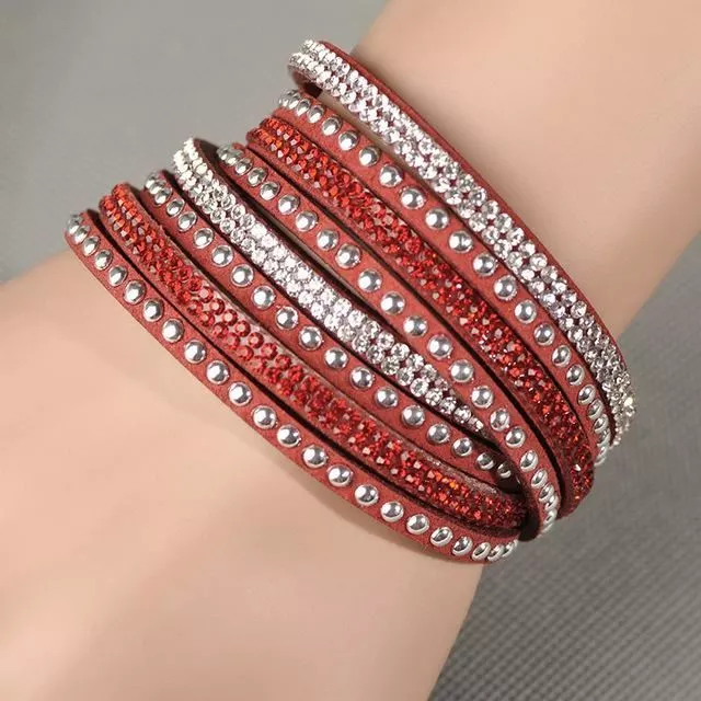 Mode Bracelet Enveloppe Multi Couche 6 Couleurs à Choisir Pour Femme Cadeau 2