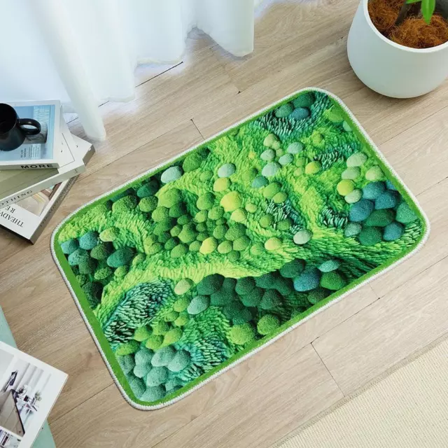 3D Grass Moss Rug Floor Mats Non -slip Thick Washable Decal' Home M7X0