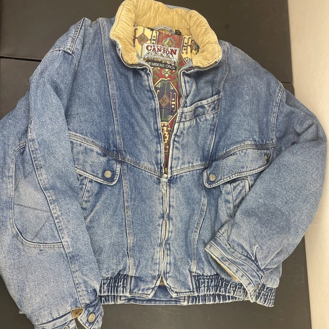 Vintage Stone Canyon Acid Wash Denim Jacket 80s 90s XL RARE