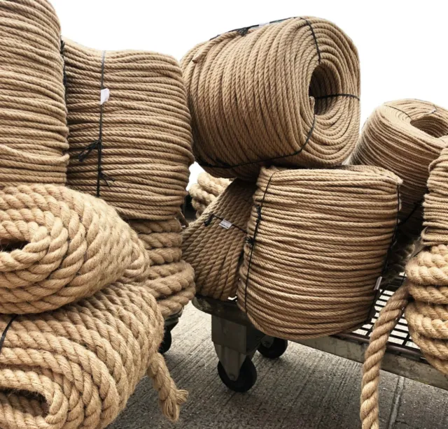 100% Natural Jute Hessian Rope Cord Braided Craft DIY Safe for Pets Animals Gym 2
