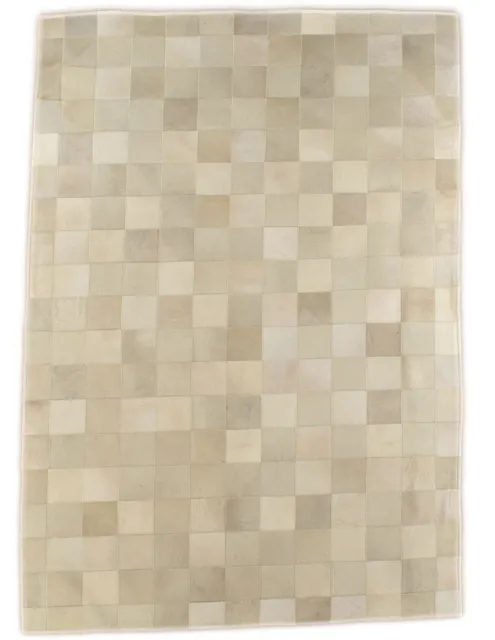 KUHFELL RINDER FELL TEPPICH BEIGE PATCHWORK ca. 180 x 120 cm COWHIDE RUG