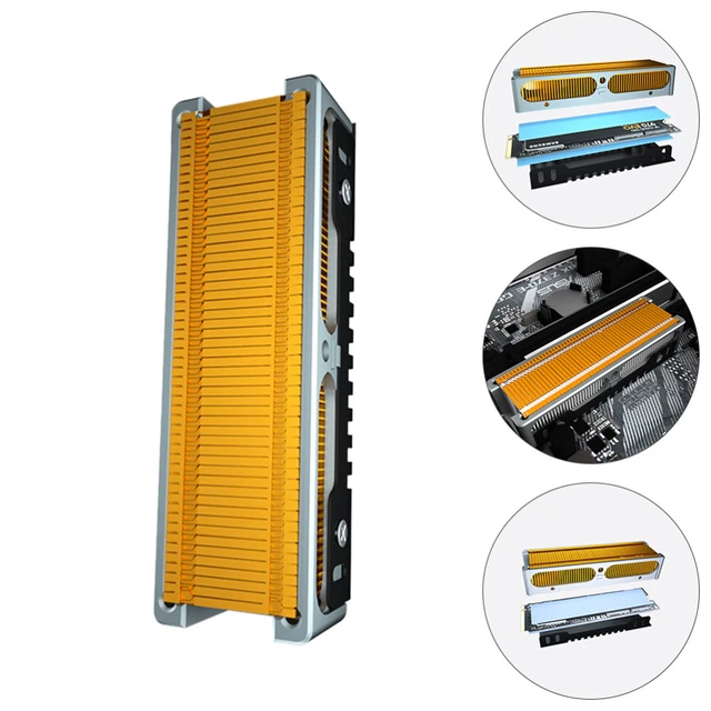 Raffreddatore SSD dissipatore di calore unità di stato SSD dissipatore di calore in metallo dorato