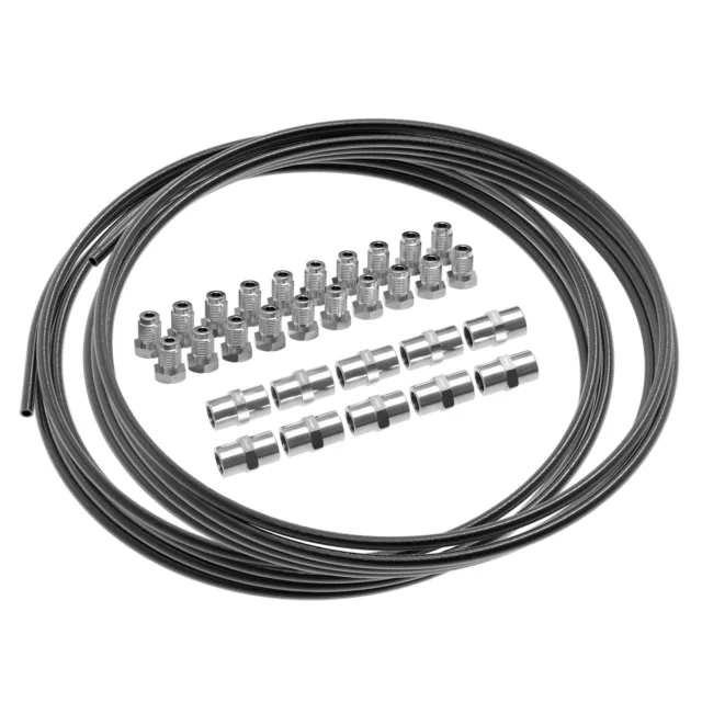 10m Tubería de Freno Línea Acero 4,75 MM + 20 Glándulas de Cable + 10 Conector