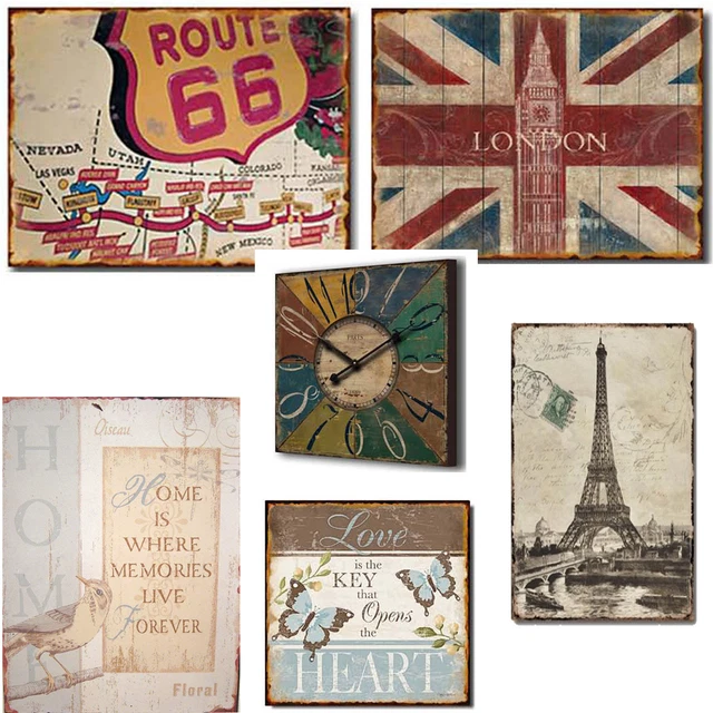 Plaque Métal émaillée Vintage QUEEN MARY 20x30 Cm - Déco Murale Rétro Bateau