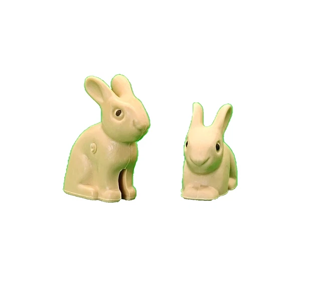 PLAYMOBIL 71252 - Lot De 2 Lapins Beiges - Figurines Animaux Pour Ferme Ou Zoo - Âge 4+ - Neuf