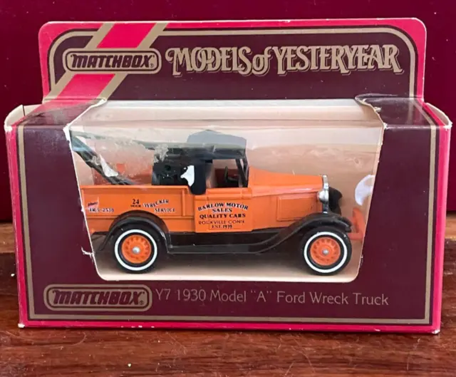Matchbox Models Of Yesteryear, Y7, 1930 Model A Ford Wreck Truck, Boxed