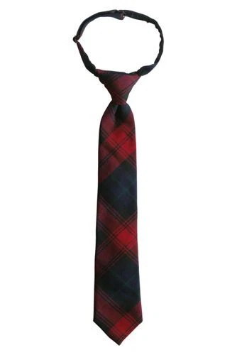Lands' End Kids Plaid To Be Tied Tie Red Plaid S NEW 058427