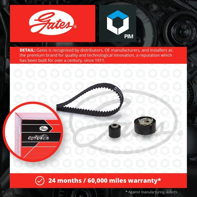 TIMING BELT KIT fits PEUGEOT 308 Mk2, Mk3 1.2 2013 on Set Gates