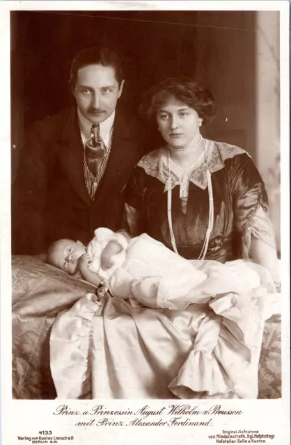 Prinz August Wilhelm von Preussen, Alexandra Victoria und Sohn Vintage silver pr