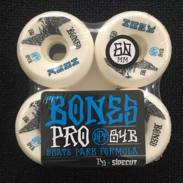 BONES 60mm SPF Pro Tony Hawk Birds Eye Skateboard Wheels P5 Sidecut 84B White