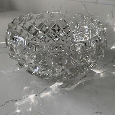 vintage crystal fruit bowl