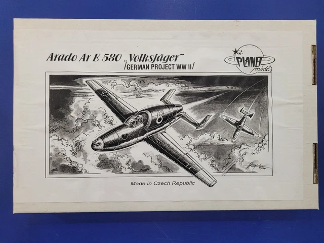 PLANET MODELS 1/72 Arado Ar E 580 Volksjager Plastic Model WW2 German ...