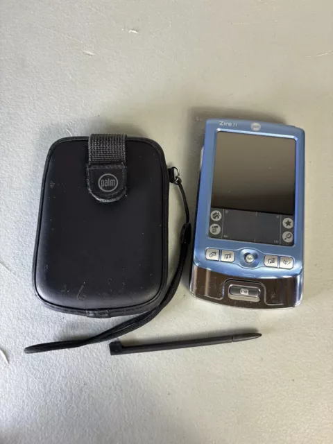 Palm Zire 71 PDA W/ Original Stylus And Case Camera Blue (No Charger)