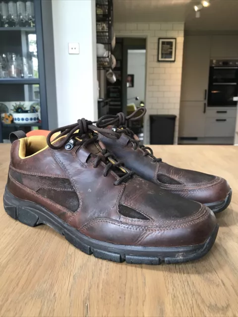 ROCKPORT XCS HYDROSHIELD Walking Hiking Shoes Mens 9.5 Brown Leather ...