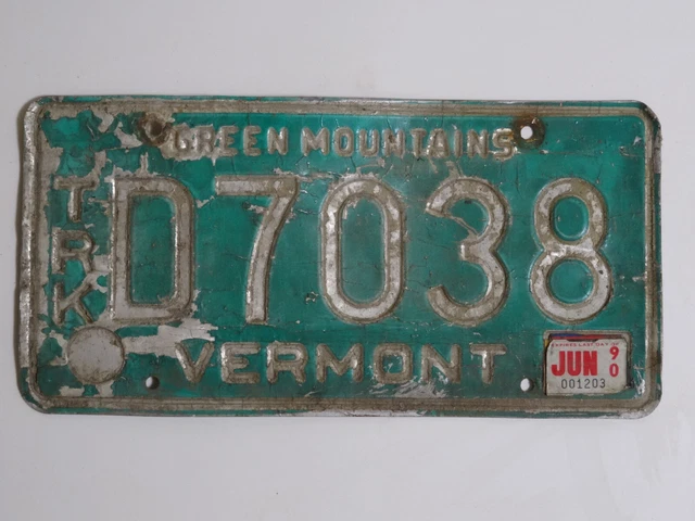 Vermont D7038 License Plate / American Number Plate