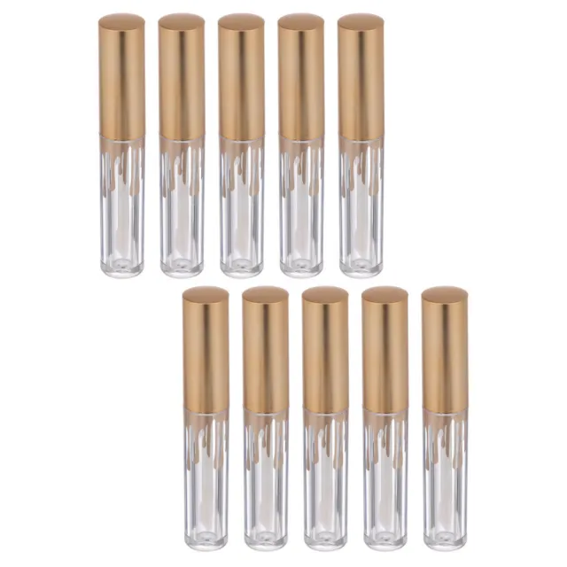10 piezas contenedores de lápiz labial de plástico con brillo labial vacío botellas subembalaje