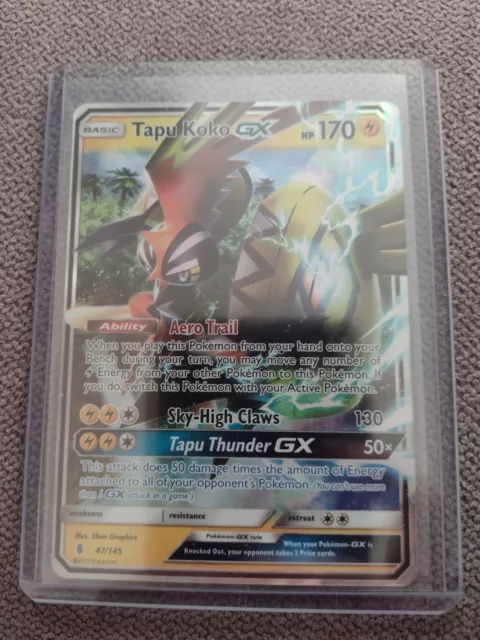 Tapu Koko GX 47/145 Sun and Moon Guardians Rising Pokemon Card NM