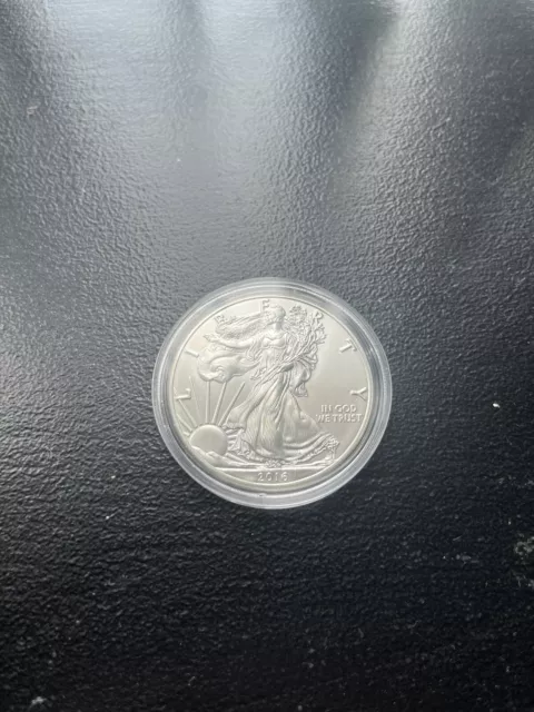 1 X 1 oz 2016 American Silver Eagle Silver Bullion Coin In Capsule