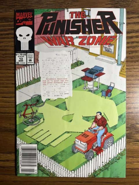 The Punisher: War Zone 13 Newsstand Mile Mckone Cover Marvel Comics 1993