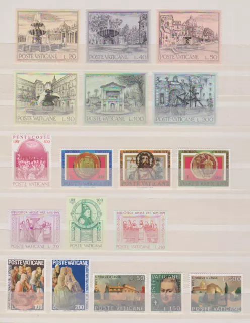 Briefmarken Vatikan jahrgang 1975  komplett postfrisch
