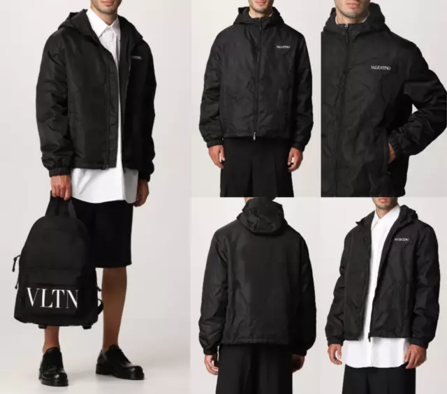 Valentino Veste à Capuche Vent Parka Manteau Veste Blouson Bomber Unisexe Neuf L