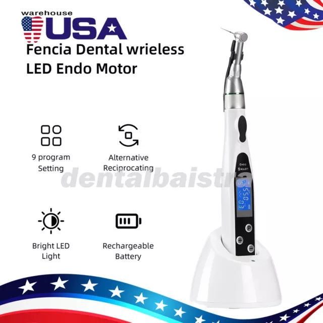 Cordless Dental Endo Motor Reciprocating 16:1 LED Endodontic​ Treatment UPS