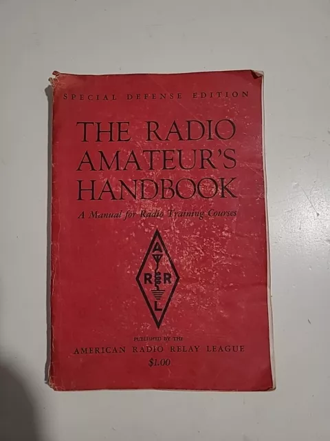 1942 ARRL Special Defense Edition of The Radio Amateurs Handbook.  Softcover