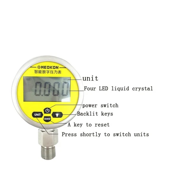 INTELLIGENT DIGITAL PRESSURE Gauge Vacuum Negative Pressure Precision